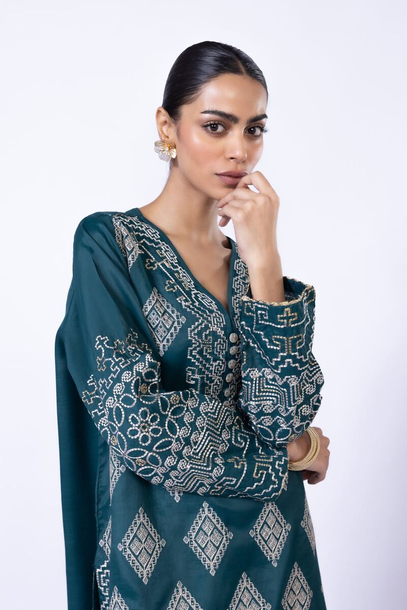 Embroidered | Thai Silk | Kurta | AED 78.00