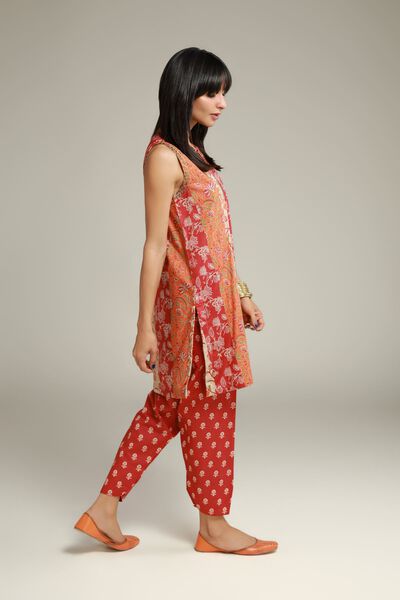 Embroidered | Cambric | Floral Red Shalwar | AED 100.00