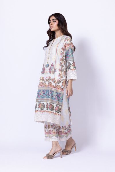 Embroidered | Cotton Polyester Broshia Jacquard | Pants | AED 36.00