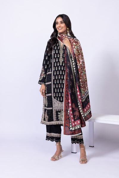 Embroidered | Viscose Oak Silk | Pants | AED 160.00