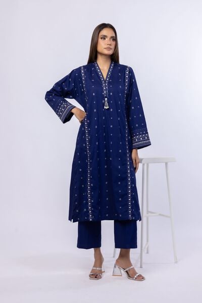 Embroidered | Crosshatch Poplin | Kurta | AED 140.00