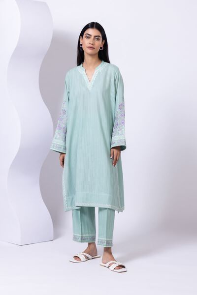 Embroidered | Leno | Kurta | AED 140.00