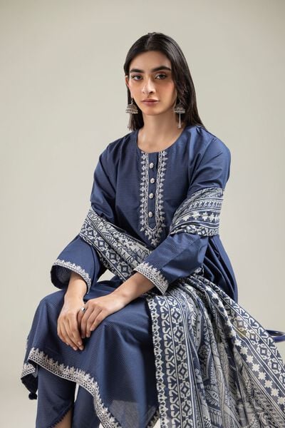 Embroidered | Mesuri | Navy Mesuri Dupatta | AED 80.00