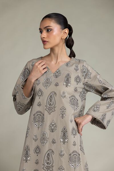 Cambric | Paisley Floral Kurta | AED 180.00