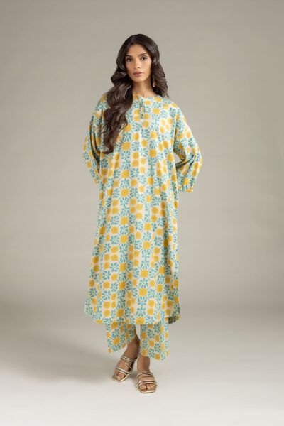 Printed | Heavy Textured Cotton | Pants | AED 70.00