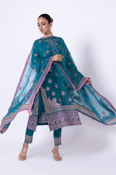 Embroidered | Raw Silk | Pants | AED 30.00