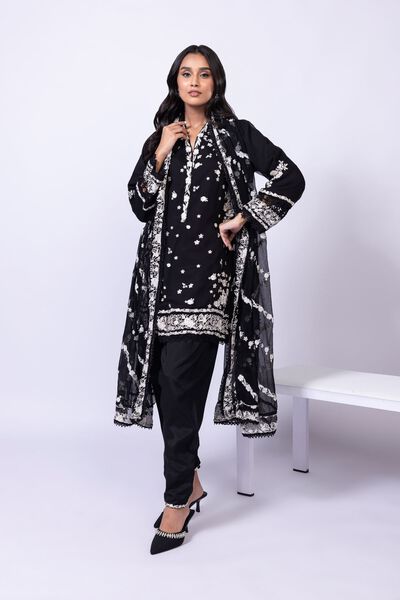 Embroidered | Polyester Crinkle Chiffon | Kurta | AED 320.00