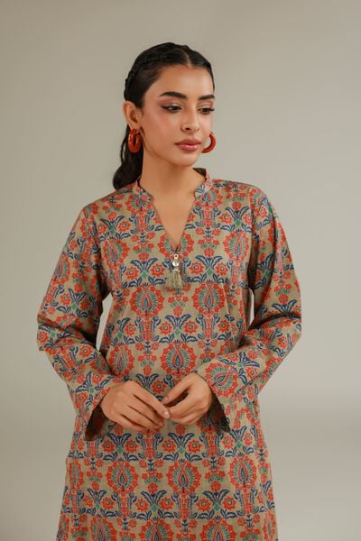 Printed | Textured Cotton | Mughal Motif Kurta | AED 100.00