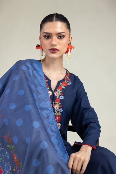 Embroidered | Polyester Silk | Silk Embroidered Dupatta | AED 30.00
