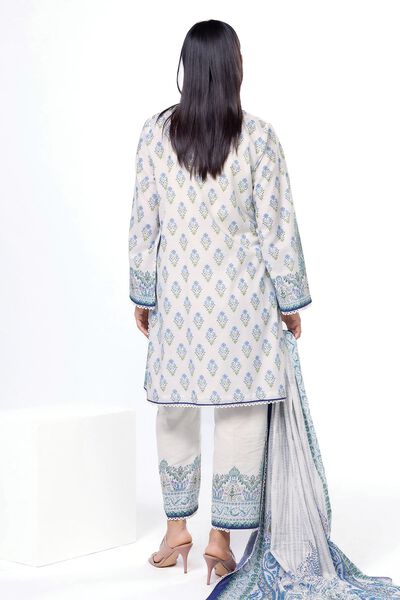 Printed | Slub Lawn | Fabrics 3 Piece | AED 80.00