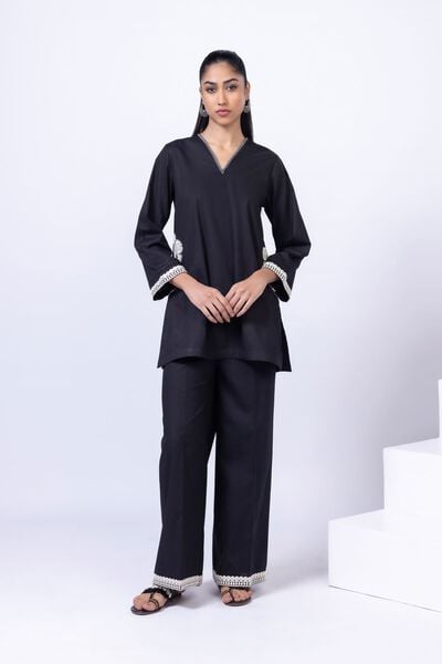 Embroidered | Crosshatch Poplin | Kurta | AED 50.00