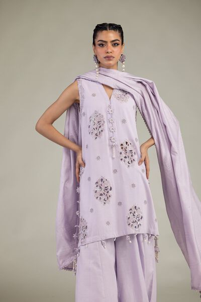 Embroidered | Raw Silk | 3-Piece Co-ord Set | AED 195.00