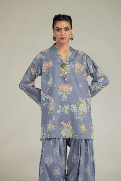 Printed | Cambric | Floral Cambric Kurta  | AED 150.00