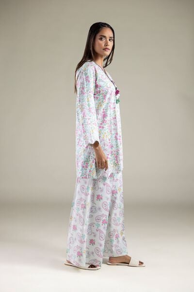 Embroidered | Textured Cotton | Pants | AED 80.00