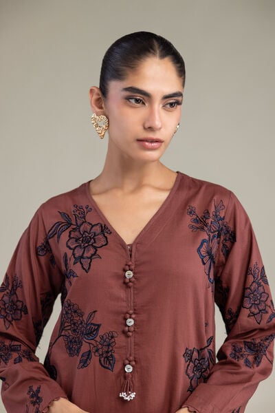 Embroidered | Cambric | Cambric Floral Kurta | AED 250.00