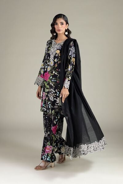 Embroidered | Raw Silk | Three-Piece Tailored Set | AED 350.00