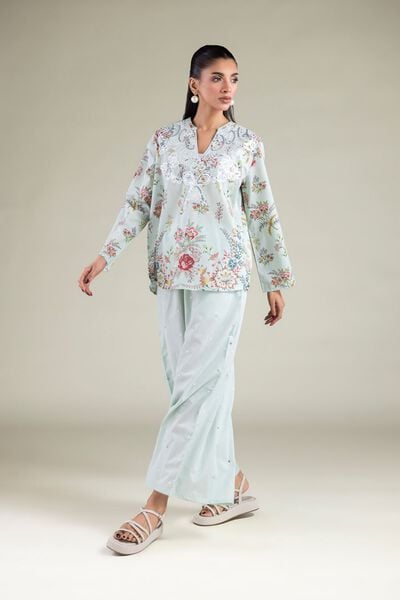 Embroidered | Cambric | Trousers | AED 60.00