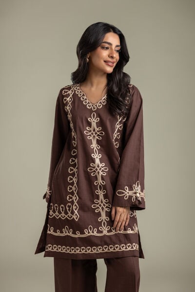 Embroidered | Heavy Textured Cotton | Kurta | AED 230.00