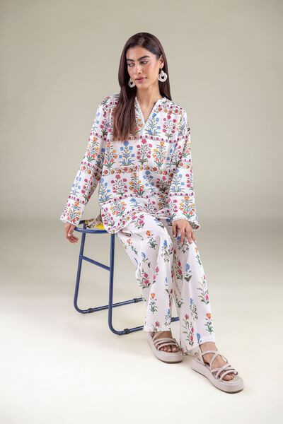 Embroidered | Textured Weave | Tunic | AED 65.00