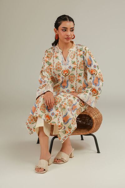 Printed | Textured Cotton | Cotton Lace Kurta | AED 130.00