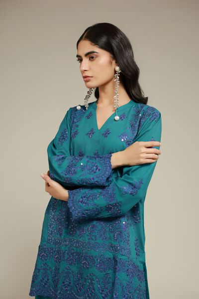 Embroidered | Raw Silk | Kurta | AED 156.00