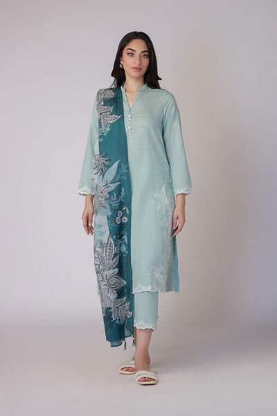 Embroidered | Cotton Dobby | Pants | AED 60.00