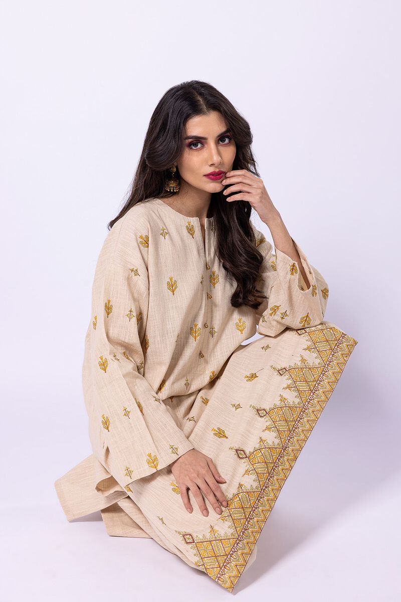 Dyed Embroidered Light Crosshatch | Top Bottoms | Fabrics 2 Piece | null