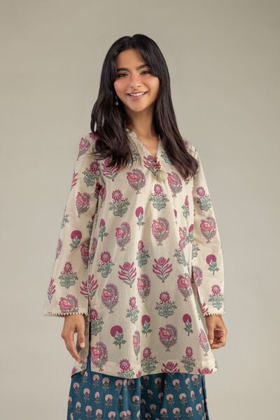 Printed | Cambric | Floral Cambric Kurta | AED 150.00