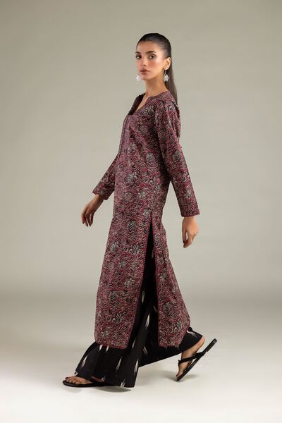 Printed | Cambric | Relaxed Ikat Pants | AED 80.00