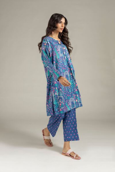 Printed | Heavy Textured Cotton | Pants | AED 70.00