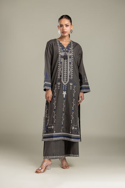 Embroidered | Heavy Textured Cotton | Fabrics 2 Piece | Top and Bottom | AED 200.00