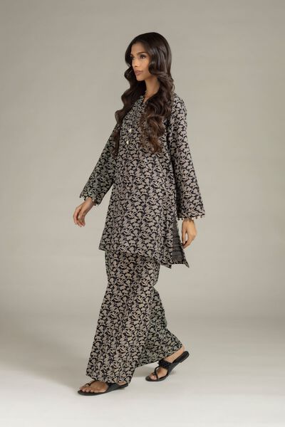 Printed | Textured Cotton | Pants | AED 70.00
