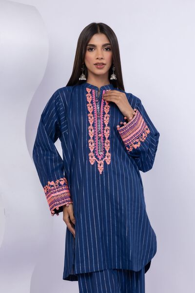 Embroidered | Lurex Stripes | Kurta | AED 48.00