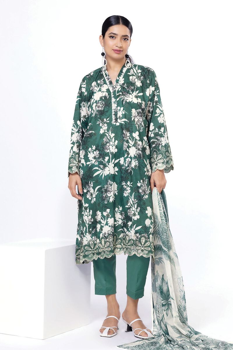 Embroidered | Cambric | Fabrics 3 Piece | null