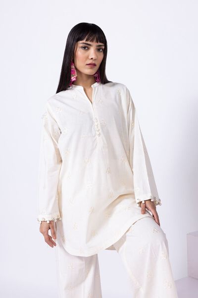 Embroidered | Crosshatch Poplin | Kurta | AED 120.00