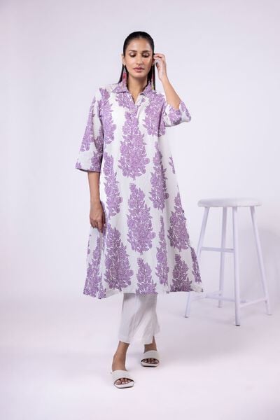 Printed | Ripple Crinkle | Kurta | AED 50.00