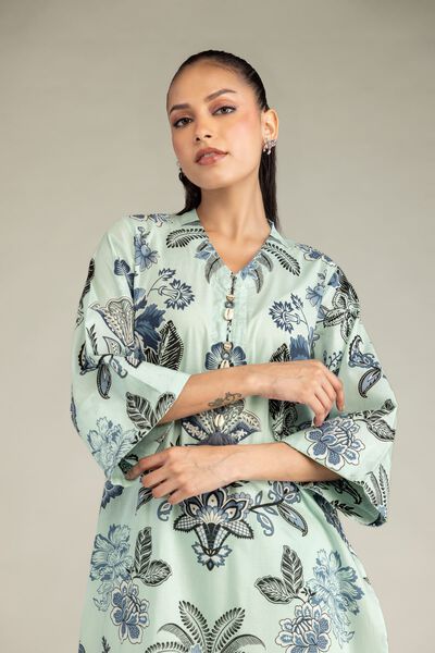 Printed | Cambric | Floral Cambric Kurta | AED 150.00