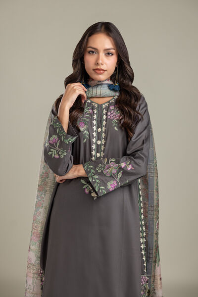 Embroidered | Textured Cotton | Kurta | AED 280.00