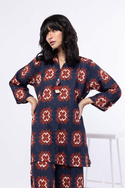 Printed | Double Layer Striped | Kurta | AED 120.00