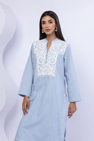 Embroidered | Crosshatch Poplin | Kurta | AED 140.00