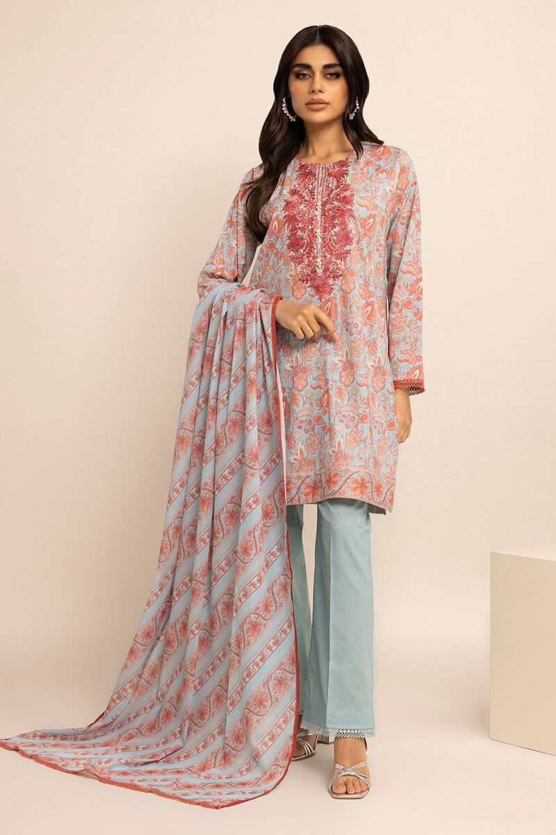 Embroidered | Cambric | Fabrics 3 Piece | null