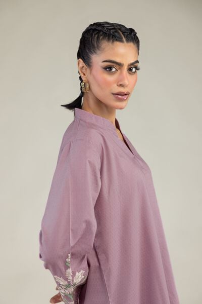 Embroidered | Cotton Dobby | Floral Cotton Kurta | AED 180.00