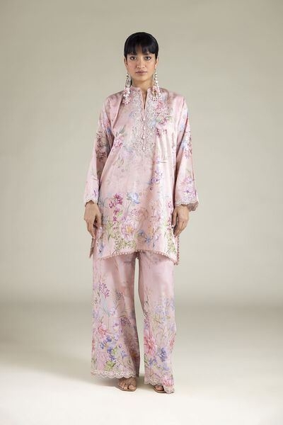 Embroidered | Satin | Fabrics 2 Piece | Top and Bottom | AED 150.00