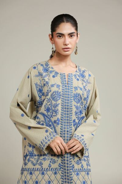 Embroidered | Cotton Dobby | Fabrics 2 Piece | Top and Bottom | AED 150.00