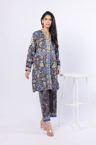 Printed | Russian Raw Silk | Pants | AED 46.00