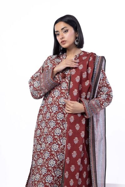 Printed | Textured Cotton | Fabrics 3 Piece | AED 120.00