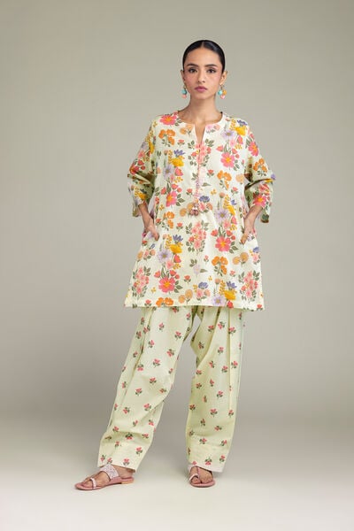 Printed | Cambric | Floral Cambric Shalwar | AED 80.00