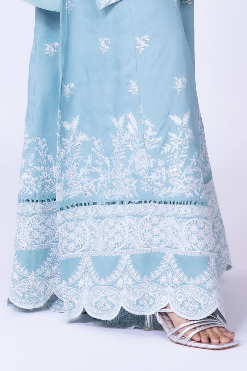 Embroidered | Russian Raw Silk | Pants | null