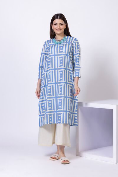 Printed | Crosshatch Poplin | Kurta | AED 50.00
