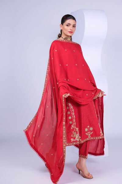 Embroidered | Russian Raw Silk | Pants | AED 33.60